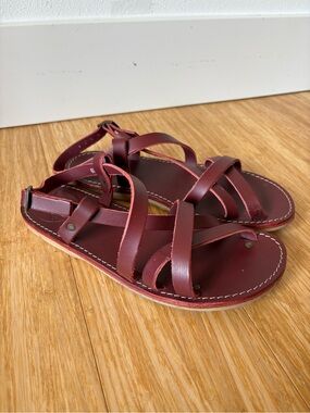 Duckfeet Bornholm Granate Leather Sandals Size EU 41 : US 10 Red Burgundy